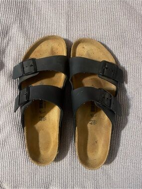 Birkenstock Black Two-Strap Arizona Sandals